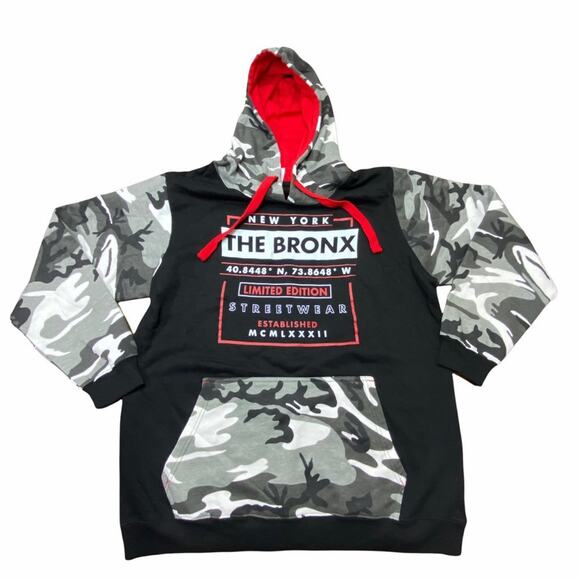 Code Five Adult Camo Fleece Graphic Bronx  Hoodie  Size Large - Picture 1 of 13
